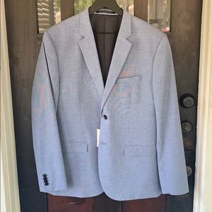 H&M Skinny Light Blue Blazer 44R NWT